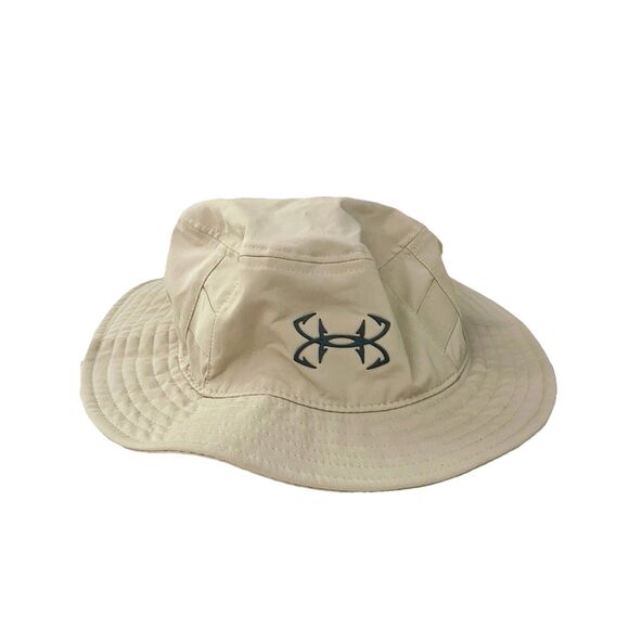 Under Armour Beige Fish Hook Bucket Hat Mens One Size Fits Most Grandpa Fishing - Picture 1 of 12